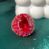 9ct Oval Cut Ruby Bold Cocktail Ring