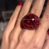 9ct Oval Cut Ruby Bold Cocktail Ring