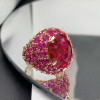 9ct Oval Cut Ruby Bold Cocktail Ring