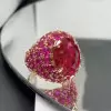 9ct Oval Cut Ruby Bold Cocktail Ring