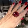 9ct Oval Cut Ruby Bold Cocktail Ring