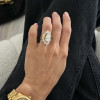 5ct Pear Cut Three Pieces Crown Wedding Ring Set