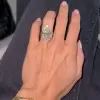 5ct Pear Cut Three Pieces Crown Wedding Ring Set