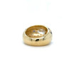3ct Pear Cut Flush Set White and Blue Chunky Cocktail Ring