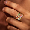 5ctw Multicolor Sapphire Intertwined Rainbow Cocktail Ring
