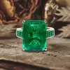 18ct Emerald Cut Channel-Set Eternity Emerald Cocktail Ring