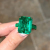 18ct Emerald Cut Channel-Set Eternity Emerald Cocktail Ring