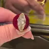 4ct Marquise Cut Yellow Sapphire Ruby Cocktail Ring