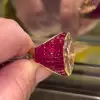 4ct Marquise Cut Yellow Sapphire Ruby Cocktail Ring