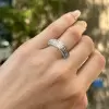 8ctw Emerald and Round Cut Channel Set Eternity Ring