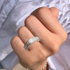 8ctw Emerald and Round Cut Channel Set Eternity Ring