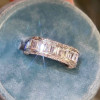 8ctw Emerald and Round Cut Channel Set Eternity Ring