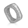 8ctw Emerald and Round Cut Channel Set Eternity Ring