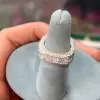 8ctw Emerald and Round Cut Channel Set Eternity Ring