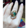 8.4ct Watermelon Tourmaline Intertwined Cocktail Ring