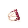 Ruby and Multicolor Sapphire Cluster Cocktail Ring