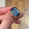 9.5ct Asscher Cut Aquamarine Modern Cocktail Ring