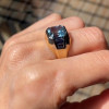 9.5ct Asscher Cut Aquamarine Modern Cocktail Ring