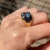 9.5ct Asscher Cut Aquamarine Modern Cocktail Ring