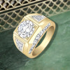 3.8ct Round Cut Machenical Style Modern Engagement Ring