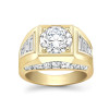 3.8ct Round Cut Machenical Style Modern Engagement Ring