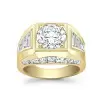 3.8ct Round Cut Machenical Style Modern Engagement Ring