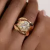 5ct Round Cut Modern Sculptural Engagement Ring