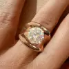 5ct Round Cut Modern Sculptural Engagement Ring