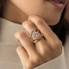 5ct Round Cut Modern Sculptural Engagement Ring
