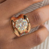 5ct Round Cut Modern Sculptural Engagement Ring