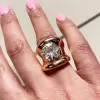 5ct Round Cut Modern Sculptural Engagement Ring