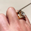 5ct Round Cut Modern Sculptural Engagement Ring