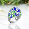 9.3ct Oval Cut Tanzanite Blue Sapphire Bold Cocktail Ring