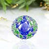 9.3ct Oval Cut Tanzanite Blue Sapphire Bold Cocktail Ring
