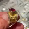 5ct Oval Cut Ruby Sandblasted Vintage Cocktail Ring