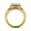 5.6ct Asscher Cut White Sapphire Modern Engagement Ring