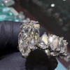 5.7ct Pear Cut White Sapphire Eternity Band Engagement Ring