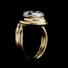 4.2ct Pear Cut Curved Shank Modern Engagement Ring