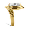 4.2ct Pear Cut Curved Shank Modern Engagement Ring