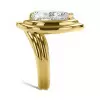 4.2ct Pear Cut Curved Shank Modern Engagement Ring