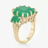 12ct Asscher Cut Emerald Vintage Cocktail Ring