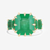 12ct Asscher Cut Emerald Vintage Cocktail Ring