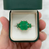 12ct Asscher Cut Emerald Vintage Cocktail Ring
