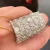 9ctw Baguette Cut Rectangle-Shaped Wide Cocktail Ring 