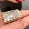 9ctw Baguette Cut Rectangle-Shaped Wide Cocktail Ring 