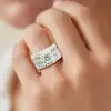 5.6ct Princess Cut Yellow Sapphire Paved Wedding Ring Set