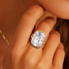 8ct Cushion Cut Vintage Mounting Engagement Ring