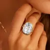 8ct Cushion Cut Vintage Mounting Engagement Ring