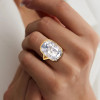 8ct Cushion Cut Vintage Mounting Engagement Ring