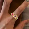 4ctw Oval Cut Multicolor Sapphire Rainbow Eternity Ring